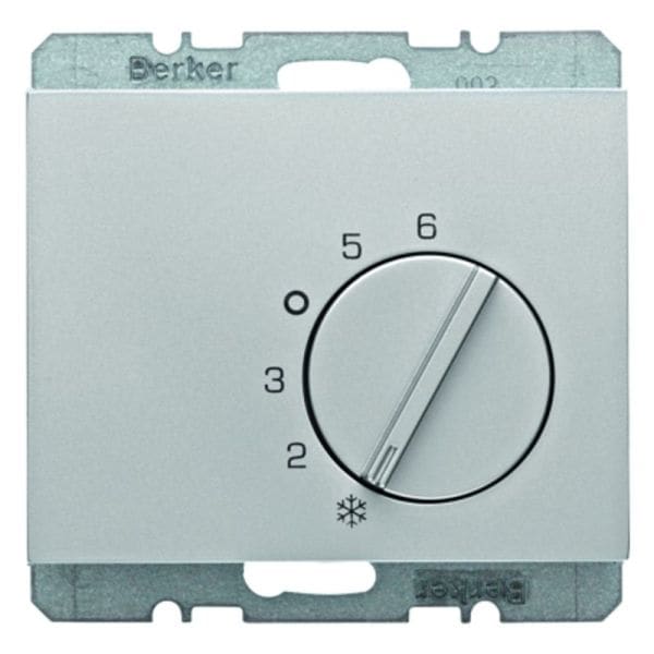 BERKER - K.5 Raumtemperaturregler mit Zentralstück 230 V Aluminium