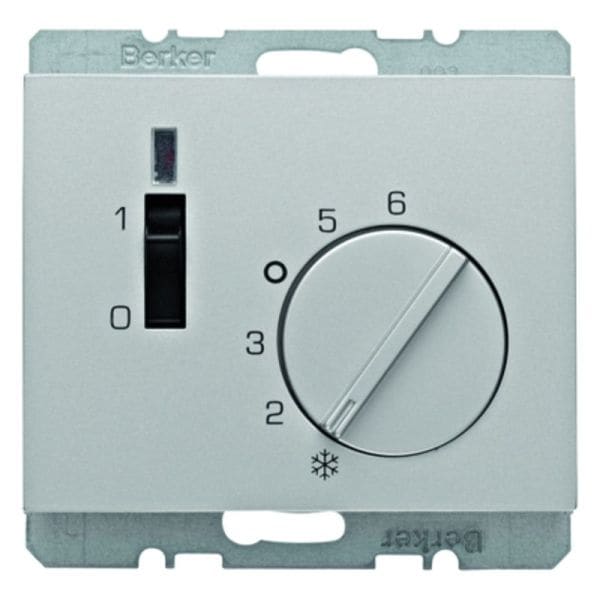 BERKER - K.5 Raumtemperaturregler mit Schalter/Öffner 230 V Aluminium