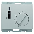 BERKER - K.5 Raumtemperaturregler mit Schalter/Öffner 230 V Aluminium
