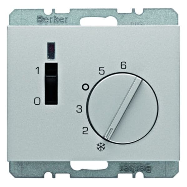 BERKER - K.5 Raumtemperaturregler mit Zentralstück 24 V Aluminium