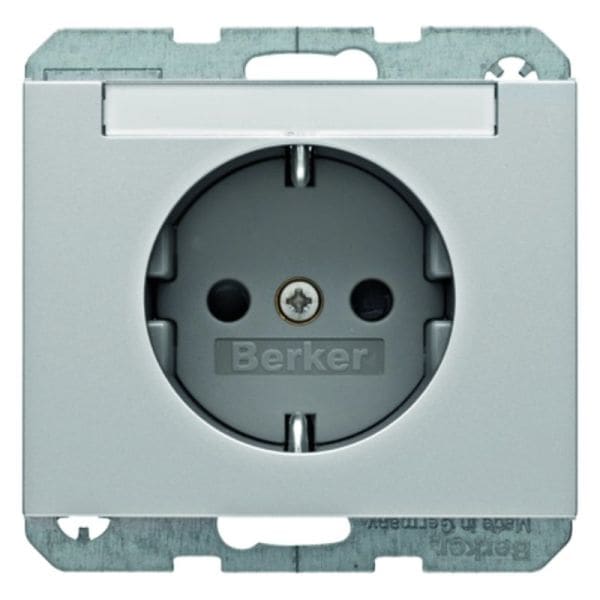 BERKER - K.5 SSD mit Beschriftungsfeld und erh. Berührungsschutz, Aluminium