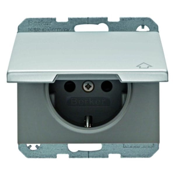 BERKER - K.5 SSD mit Klappdeckel, Aluminium