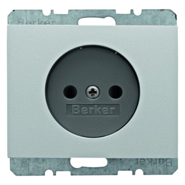 BERKER - K.5 Steckdose ohne Schutzkontakt Aluminium lackiert