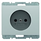 BERKER - K.5 Steckdose ohne Schutzkontakt Aluminium lackiert