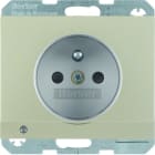 BERKER - K.5 SD mit Schutzkontaktstift & LED-Orientierungslicht alu matt