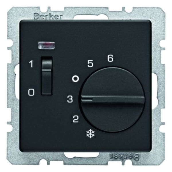 BERKER - Q.x Raumtemperaturregler mit Schalter/Öffner 230 V anthrazit samt