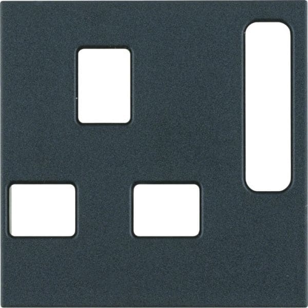 BERKER - S.1/B.x Zentralstück für British Standard SD abschaltbar anthrazit matt