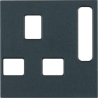 BERKER - S.1/B.x Zentralstück für British Standard SD abschaltbar anthrazit matt
