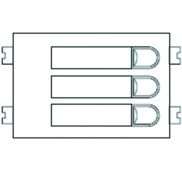 FERMAX - , Tastenmodul, 3 Einfachtaster 4+N, CITY MAX - modul