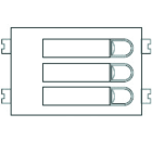 FERMAX - , Tastenmodul, 3 Einfachtaster 4+N, CITY MAX - modul