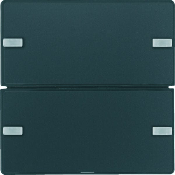 BERKER - KNX Q.x Tastsensor 2fach Komfort anthrazit/schwarz samt