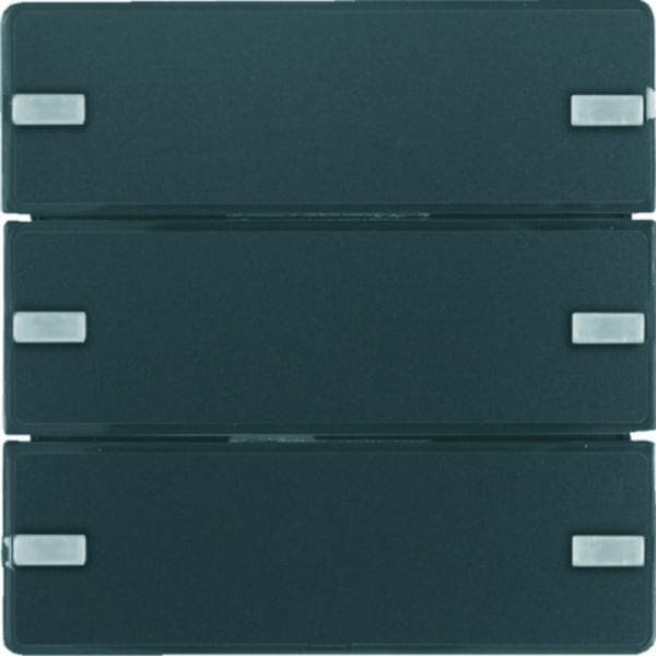 BERKER - KNX Q.x Tastsensor 3fach Komfort anthrazit/schwarz samt
