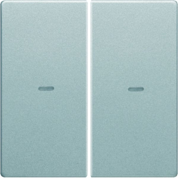 BERKER - KNX Q.x Abdeckung 2fach mit klarer Linse alu samt