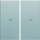 BERKER - KNX Q.x Abdeckung 2fach mit klarer Linse alu samt