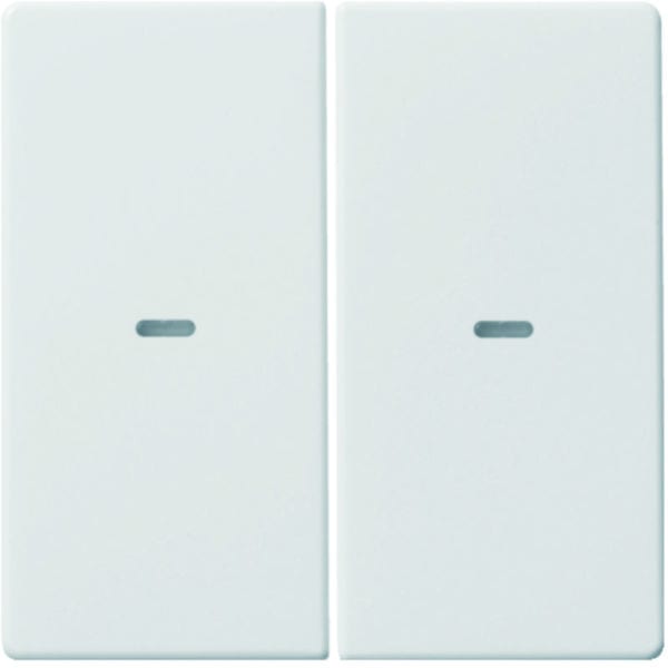 BERKER - KNX Q.x Abdeckung 2fach mit klarer Linse polarweiß samt