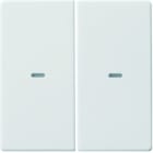 BERKER - KNX Q.x Abdeckung 2fach mit klarer Linse polarweiß samt