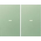 BERKER - KNX K.5 Abdeckung 2fach mit klarer Linse, edelstahl lackiert