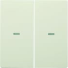 BERKER - KNX S.1 Abdeckung 2fach mit klarer Linse weiß glänzend