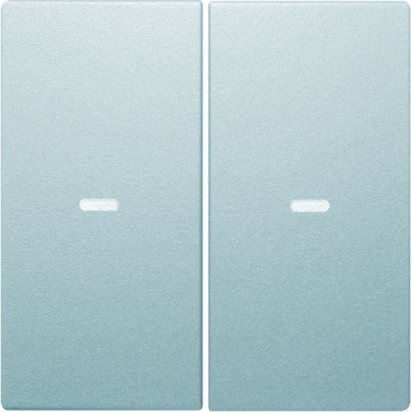 BERKER - KNX S.1/B.x Abdeckung 2fach mit klarer Linse alu matt