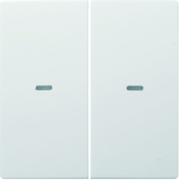 BERKER - KNX S.1/B.x Abdeckung 2fach mit klarer Linse polarweiß glänzend