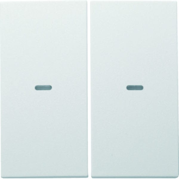 BERKER - KNX S.1/B.x Abdeckung 2fach mit klarer Linse polarweiß matt