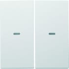 BERKER - KNX S.1/B.x Abdeckung 2fach mit klarer Linse polarweiß matt
