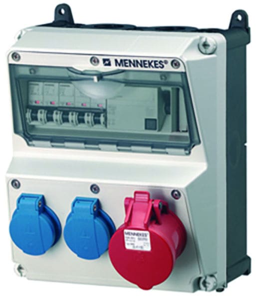 MENNEKES - Steckdosen-Kombi AMAXX 2 2xSSTD, 1x16/5, IP44 + Abs.