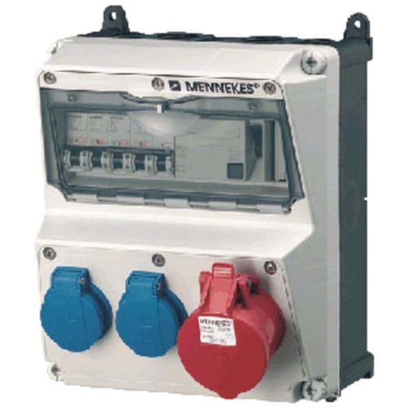 MENNEKES - Steckdosen-Kombi AMAXX 2 2xSSTD, 1x16/5, IP44 + Abs. FI B