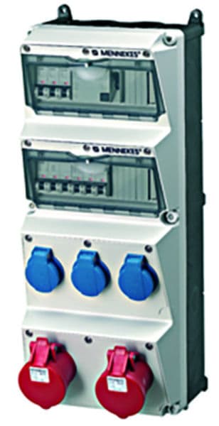 MENNEKES - Steckdosen-Kombi AMAXX 4 3xSSTD 2x16/5 IP44 + Abs.
