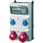 MENNEKES - Steckdosen-Kombi AMAXX 3 2xSSTD 1x16/5 1x32/5 IP44 + Abs. FI B