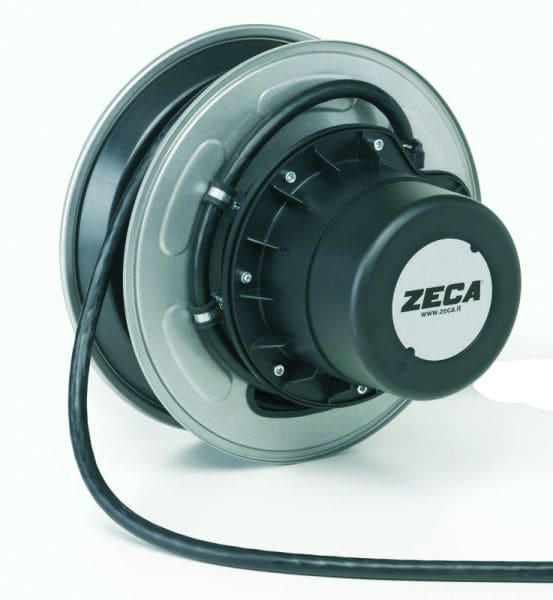ZECA - Aluminium-Kabelaufroller Serie 1400 Kol.50A,Leiter:5x2,5mm²,Kabellänge:12+2m
