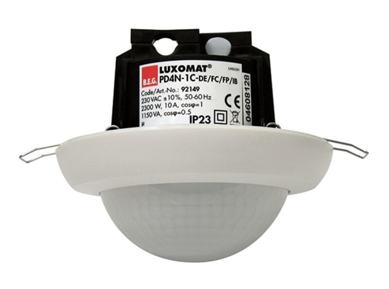 BEG - PD4N-1C-DE Decken-Bewegungsmelder mit 360° Erfassungsbereich, fernbedienbar