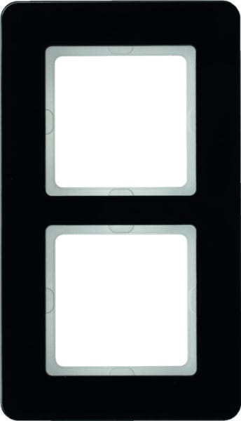 BERKER - Q.7 Rahmen 2fach Glas schwarz