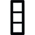 BERKER - Q.7 Rahmen 3fach Glas schwarz