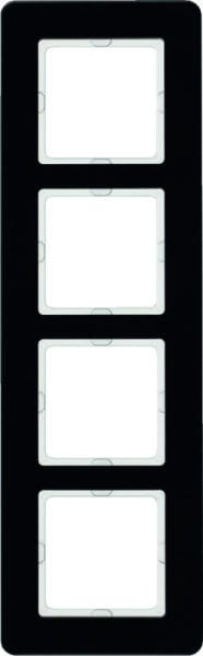 BERKER - Q.7 Rahmen 4fach Glas schwarz