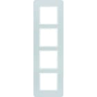 BERKER - Q.7 Rahmen 4fach alu samt