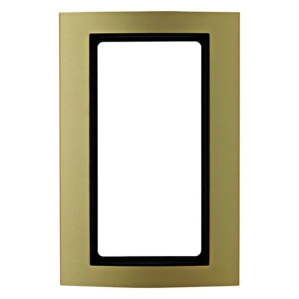 BERKER - KNX B.3 Rahmen mit großem Ausschnitt Alu gold/anthrazit matt