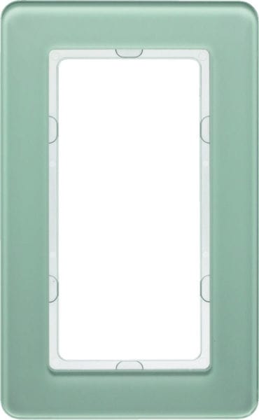 BERKER - KNX Q.7 Rahmen mit großem Ausschnitt Glas polarweiß