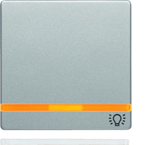 BERKER - Q.x Wippe mit Linse und Aufdruck Symbol Licht alu samt