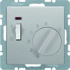 BERKER - Q.x Raumtemperaturregler mit Schalter/Öffner 230 V alu samt