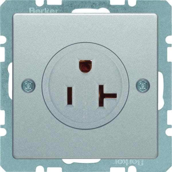 BERKER - Q.x SD mit Schutzkontakt NEMA 20 für USA und Kanada alu samt