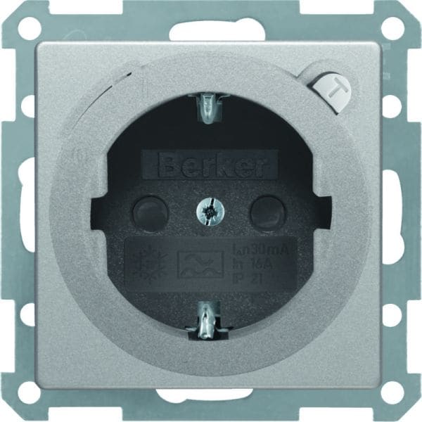BERKER - Q.x SSD mit FI-Schutzschalter alu samt