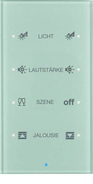 BERKER - KNX TS Sensor 4fach Komfort konfiguriert Glas alu