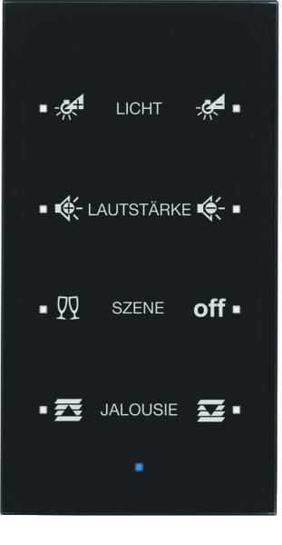 BERKER - KNX TS Sensor 4fach Komfort konfiguriert Glas schwarz