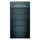 BERKER - KNX B.IQ Tastsensor 5fach mit RTR/Display Glas schwarz