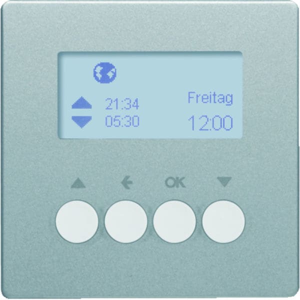 BERKER - Q.x .net Jalousie Schaltuhr alu samt