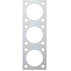 BERKER - INTEGRO Montageschablone 3fach Alu massiv, Aluminium
