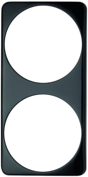 BERKER - MOBIL-R TWIN RAHMEN 2F.SCHW. (für reduzierte Einbautiefe)