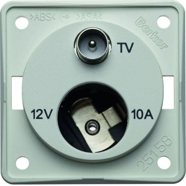 BERKER - INTEGRO Steckdose 12V+TV polarweiß matt