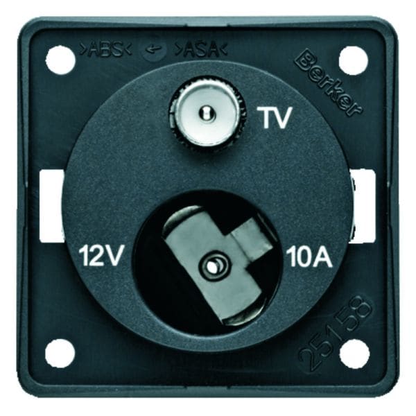BERKER - INTEGRO Steckdose 12V+TV anthrazit matt